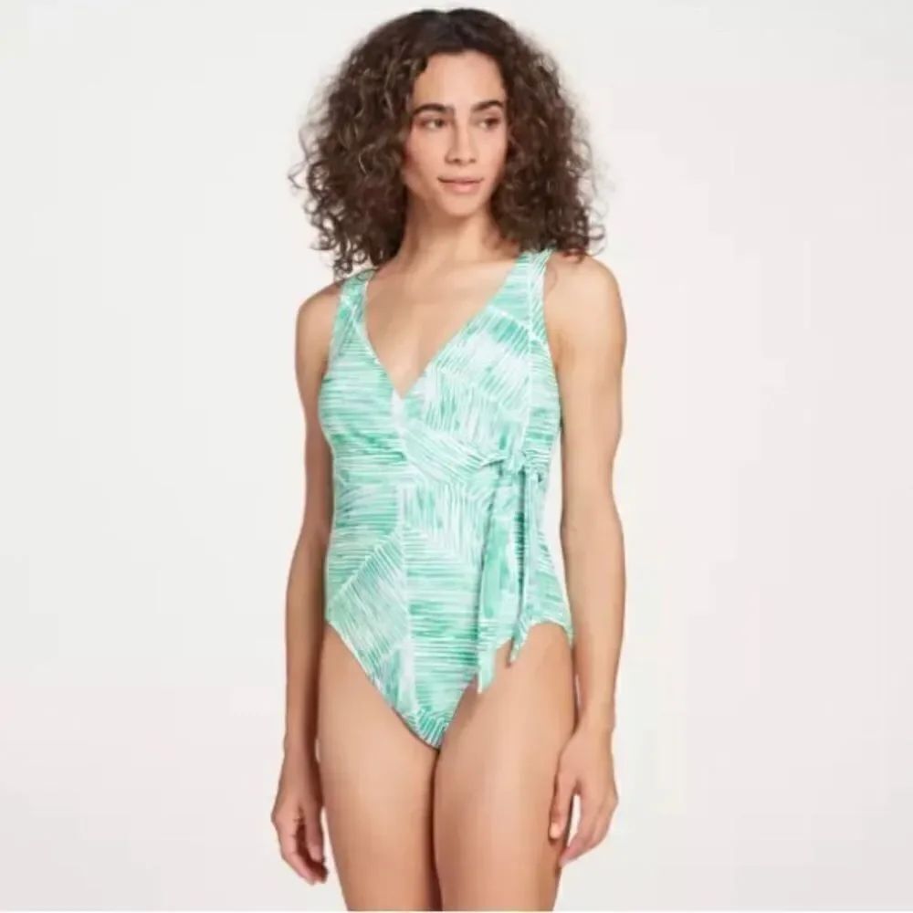 CALIA Women's Wrap Tie One Piece Swimsuit